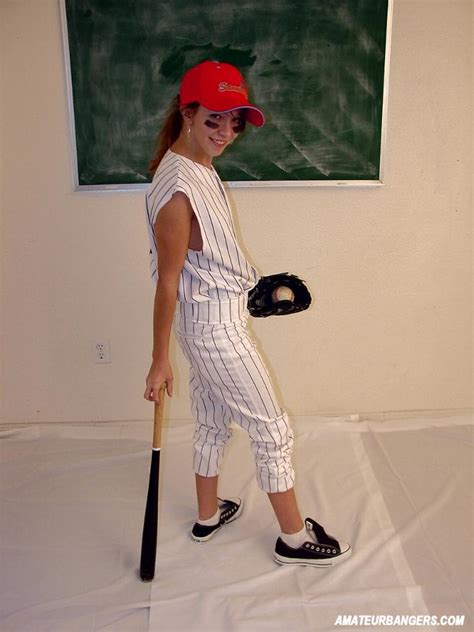 sexy teen amateur in baseball costume 2347