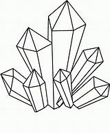 Crystals Cluster Gemstone Clipartmag Zeichnen Minerals Gem Tekening Kristallen Doodle Nagelbilder Kristall Illusions Been Geometrische Malvorlage Clipground sketch template