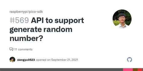 api  support generate random number issue  raspberrypipico