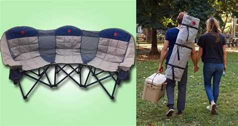 person folding chair     couch  youre  camping
