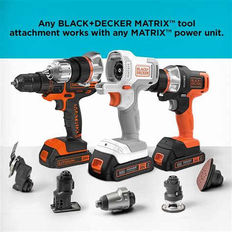 blackdecker  max matrix cordless combo kit  tool white  orange bdcdmtkitwc buy