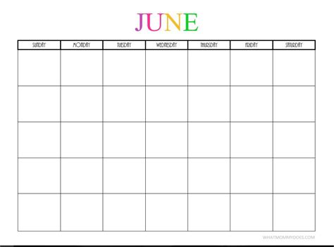 printable blank monthly calendars