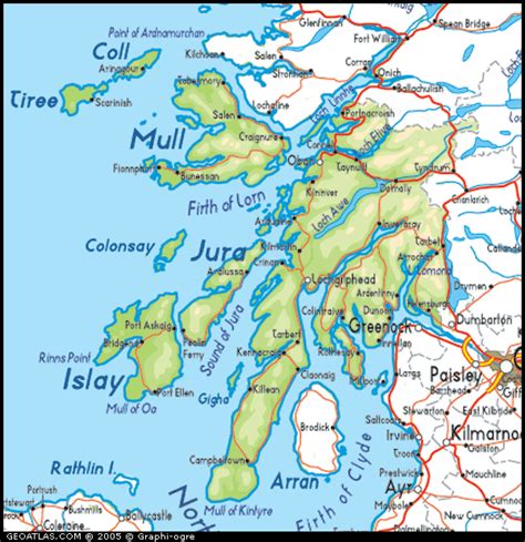map  scotland argyll  bute uk map uk atlas