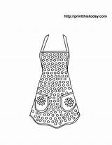 Apron Coloring Printable Pages Mother Color Mothers Getcolorings sketch template