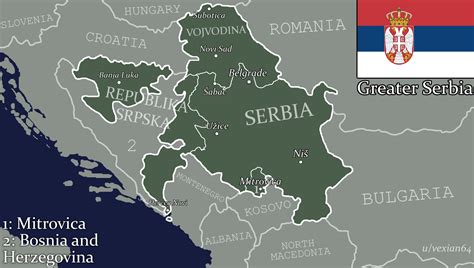 greater serbia  map rimaginarymaps