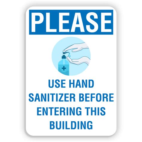 hand sanitizer  entering american sign company