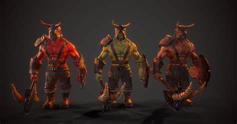 orc axe and shield 3d characters unity asset store
