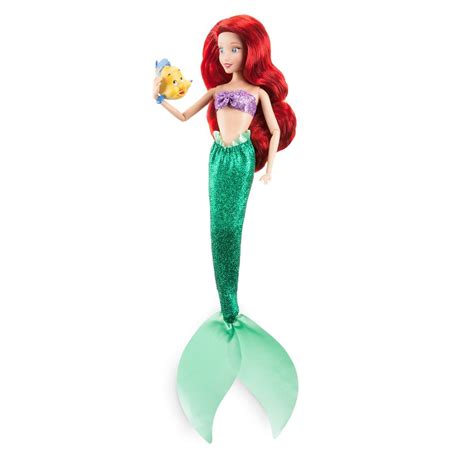 disney   mermaid princess ariel  classic doll flounder