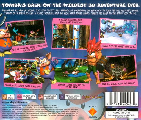 tomba   evil swine return cover  packaging material mobygames
