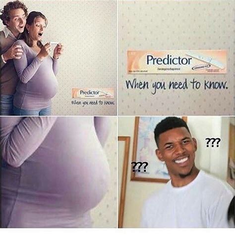 strange ad for pregnancy test and the woman has to be at least 6 months
