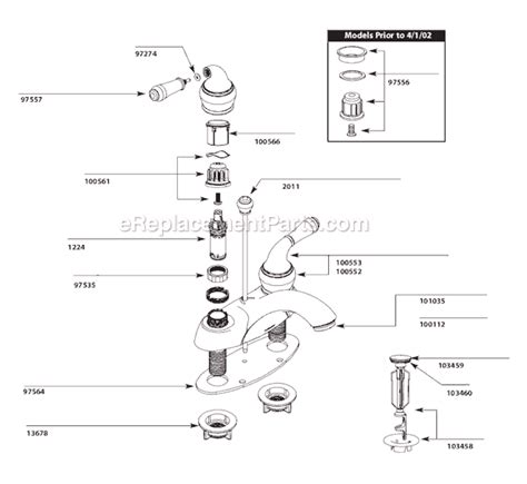 moen  handle bathroom faucet parts diagram reviewmotorsco