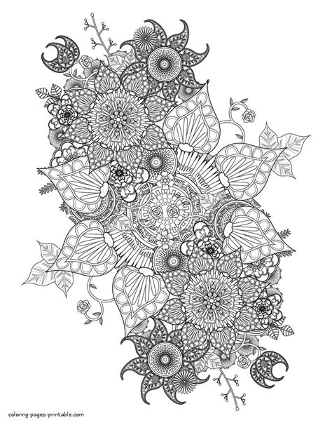 pretty flower coloring pages  adults coloring pages printablecom