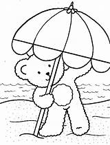 Umbrella Coloring Beach Pages Color Bear Teddy Printable Palm Popular Sheets Tree Getdrawings Getcolorings Kids Hawaiidermatology Hand sketch template