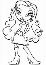 Bratz Coloring Pages Doll Drawing Hair Curly Girl Drawings Dolls Older Kids Getcolorings Awesome Color Girls Getdrawings Printable Paintingvalley Print sketch template
