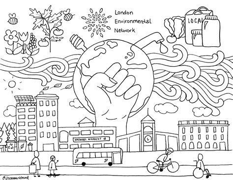 colouring page london environmental network