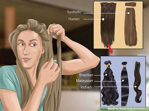 3 Ways To Apply Hair Extensions Wikihow