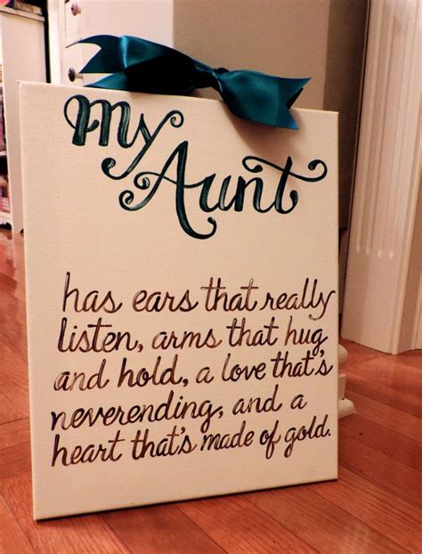 mothers day aunt gift quote custom canvas sign aunt christmas aunt gifts christmas gifts