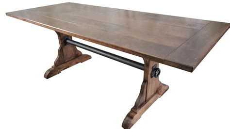 custom  rustic distressed farm trestle table  geowen custom carpentry custommadecom