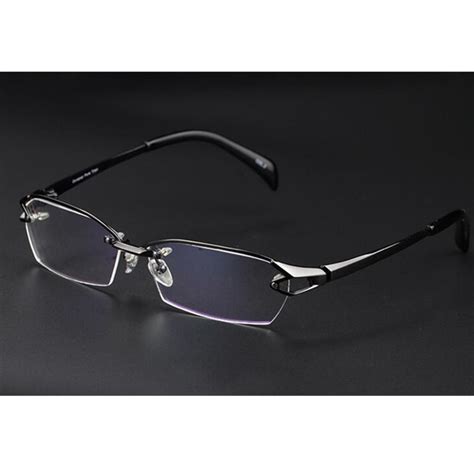 buy 100 pure titanium gunmetal eyeglass frames half