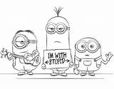 Birthday Minion Happy Pages Coloring Minions Despicable sketch template