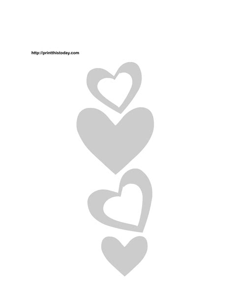 printable hearts stencils