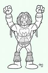 Coloring Pages Wwe Warrior Ultimate Color Template Printable Getcolorings sketch template