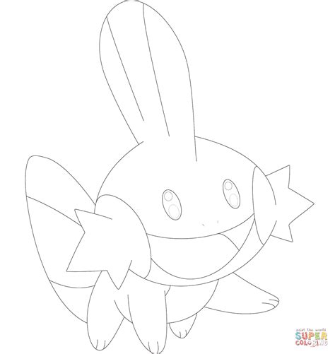 mudkip coloring page  printable coloring pages