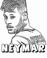Neymar Coloring Jr Pages Psg Football Topcoloringpages Print Template Paris Player sketch template