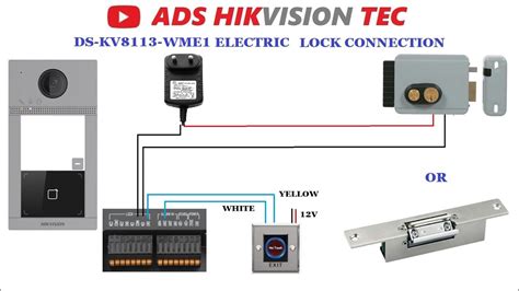 hikvision intercom ds kisp lock wiring diagram electric magnetic lock  lock connection