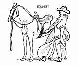 Coloring Horse Pages Horses Color Little Work Medium Indians Cowboys Western sketch template