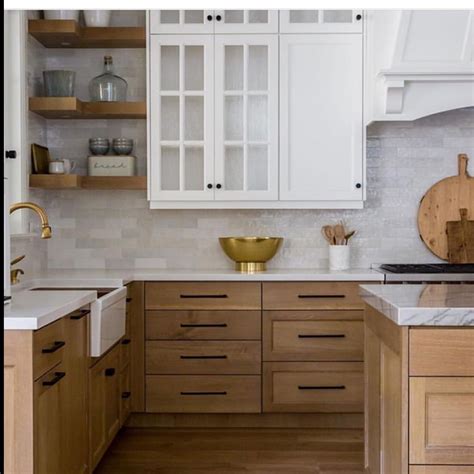 trendy  toned kitchen cabinets design ideas     cottage