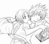 Coloring Pages Couple Cute Anime Couples Emo Getdrawings Getcolorings Hugging Color Print Drawing sketch template