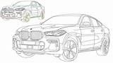 X6 M50i sketch template