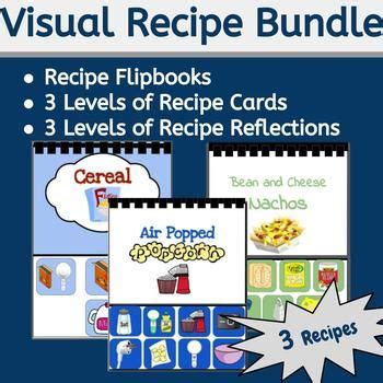 visual recipe lesson bundle food recipes recipe cards recipe steps