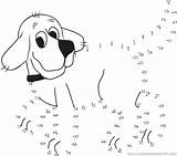 Dog Connect Dots Clifford Big Dot Worksheet Kids Printable Dogs Cute Connectthedots101 Email sketch template
