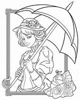 Victorian Lady Coloring Pages Deviantart Coloriage Steampunk Sandbox Adult Printable Color Lineart Pro Getcolorings Books Dessin Templates Drawings Drawing Cartes sketch template