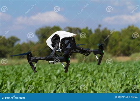 drone hovering   green plantation stock photo image  wireless flying