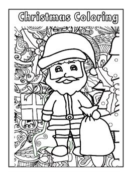 christmas coloring pages  fun creatives teachers pay teachers
