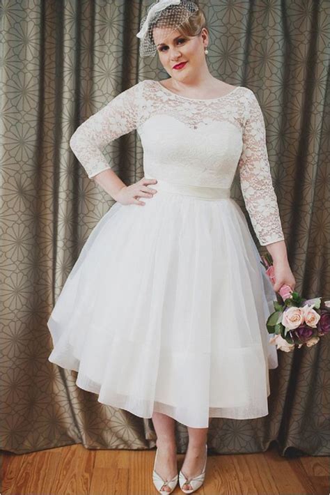 sexy illusion plus size wedding dresses 2016 lace wedding gown 3 4 long