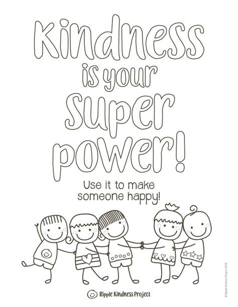 kindness coloring pages kindergarten