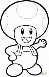 Coloring Mario Pages Toad Super Printable Bros Color sketch template