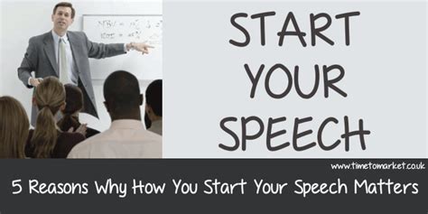 reasons   start  speech   matter