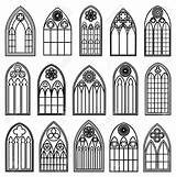 Gothic Window Windows Silhouettes Cathedral Vector Okna Architecture Gotika Church Stained Glass Clipart Google House Microvector Creative Market Silhouette Victorian sketch template
