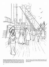 Titanic Passengers Promenading sketch template