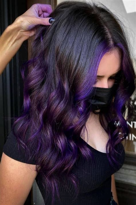 purple hair color  dark hair  copy asap  page