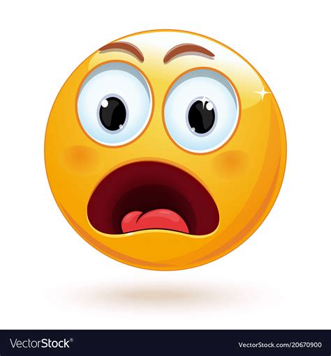 shocked face emoji icon royalty  vector image