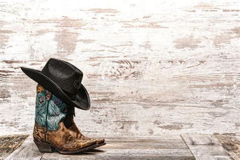 botas  sombrero del oeste americanos de la vaquera de la moda del