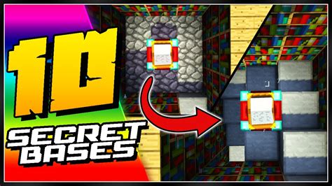 10 Minecraft Hidden Secret Base Entrances Youtube