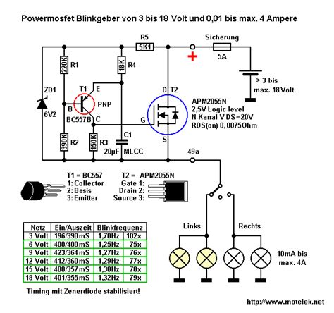 blinkgeber mit ausschaltverzoegerung mikrocontrollernet