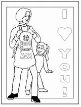 Coloring Mom Daughter Printable Mothers Happy Greatest Worlds Kids Pages Ecoloringpage sketch template